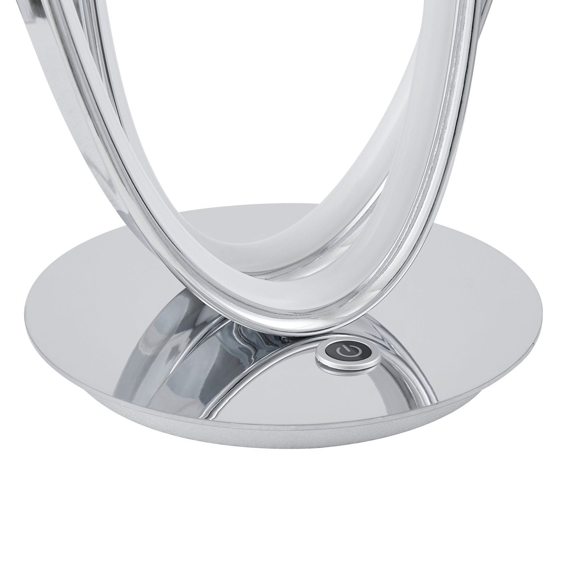 Finesse Decor Milan 7" W x 20" H Chrome Finish 2-Light LED Strip Table Lamp