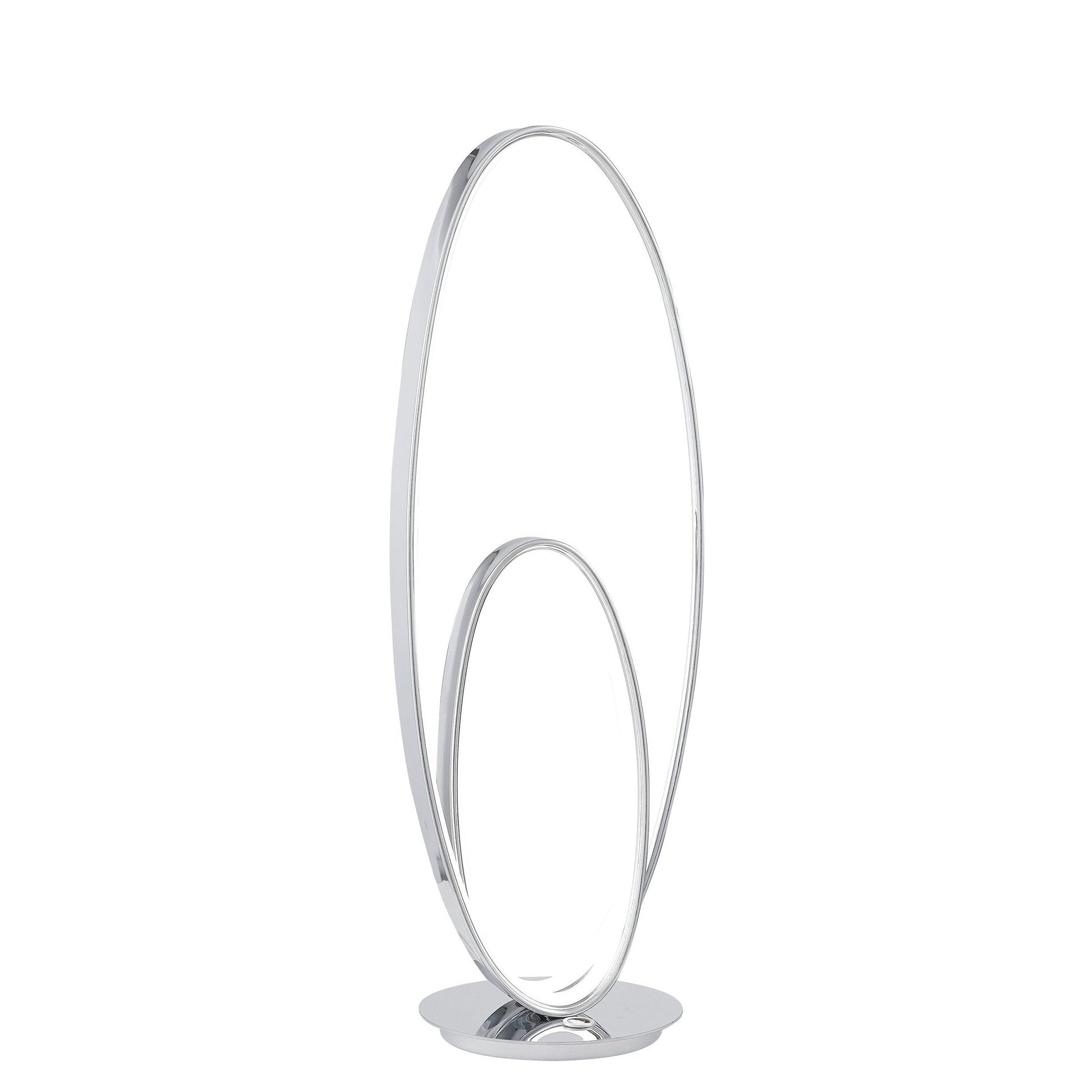 Finesse Decor Milan 7" W x 20" H Chrome Finish 2-Light LED Strip Table Lamp