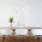 Finesse Decor Modern Glass Drop 12" Chrome Finish 14-Light LED Chandelier