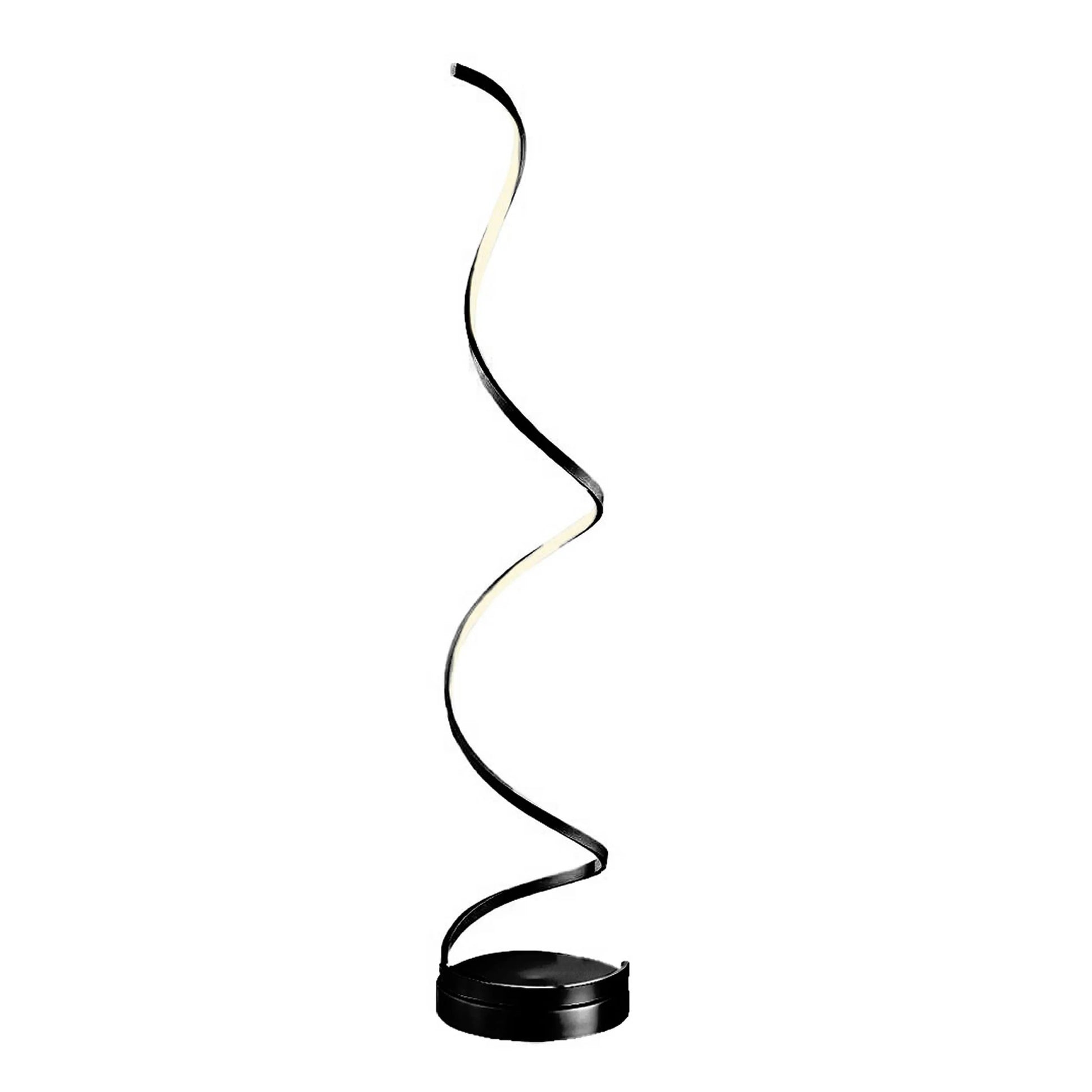 Finesse Decor Modern Spiral 61" Black Finish 1-Light LED Floor Lamp