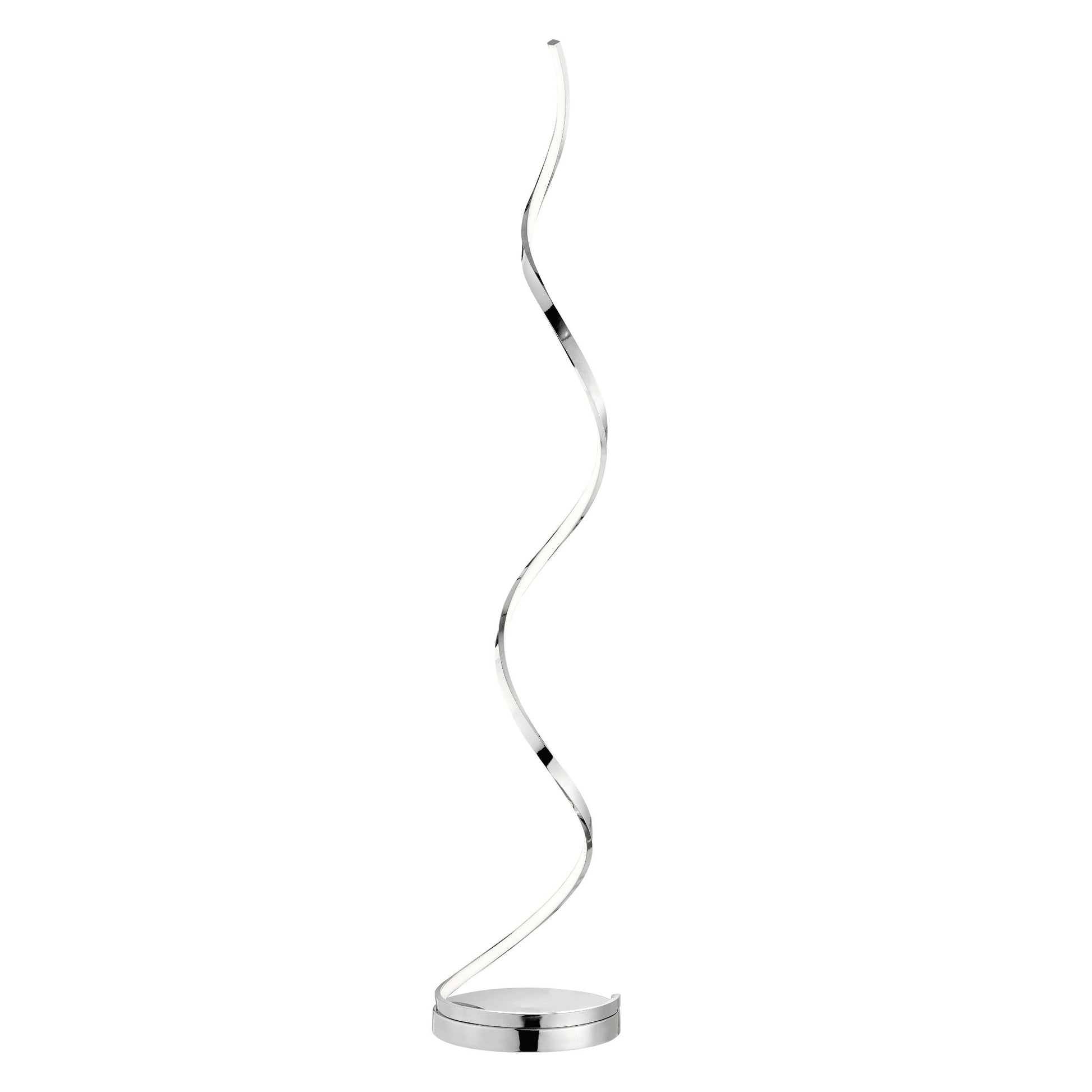 Finesse Decor Modern Spiral 61" Chrome Finish 1-Light LED Floor Lamp