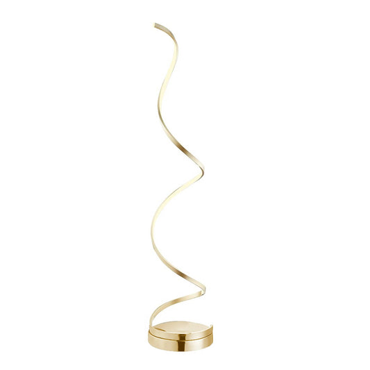 Finesse Decor Modern Spiral 61" Gold Finish 1-Light LED Floor Lamp