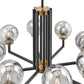 Finesse Decor Monachopsis 19" Gold and Black Finish 8-Light LED Chandelier