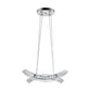 Finesse Decor Monroe 23" Chrome Finish 2-Light LED Chandelier