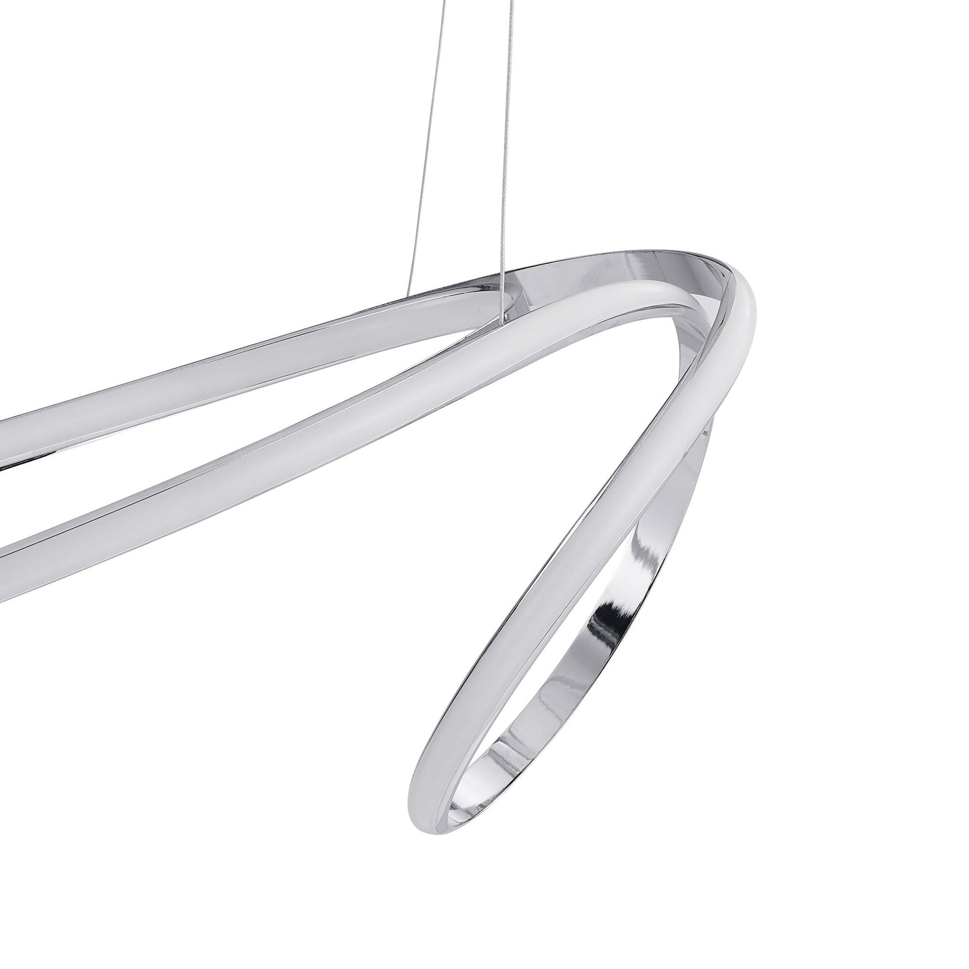 Finesse Decor Moscow 23" Chrome Finish 1-Light LED Chandelier