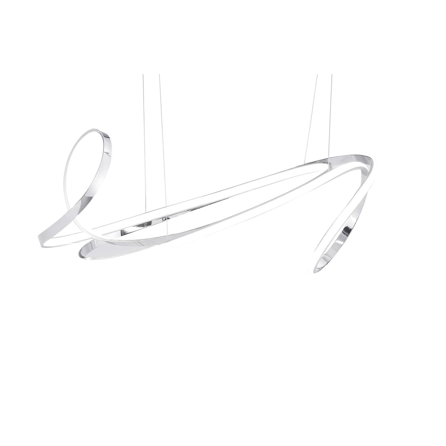 Finesse Decor Moscow 23" Chrome Finish 1-Light LED Chandelier