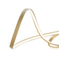 Finesse Decor Moscow 23" Gold Finish 1-Light LED Chandelier