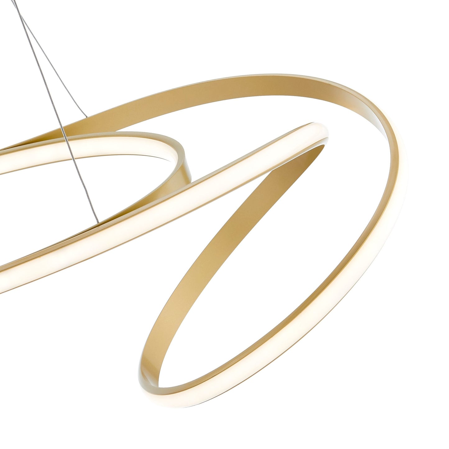 Finesse Decor Moscow 23" Gold Finish 1-Light LED Chandelier