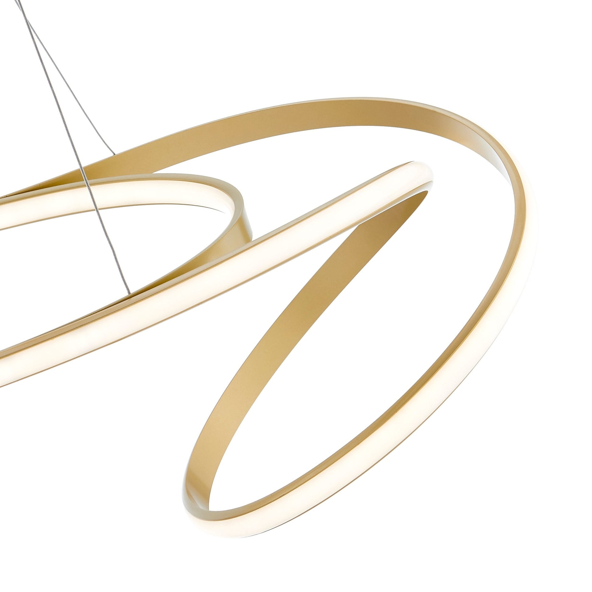 Finesse Decor Moscow 23" Gold Finish 1-Light LED Chandelier
