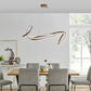 Finesse Decor Moscow 23" W x 14" H Brown Wood Finish 1-Light LED Chandelier