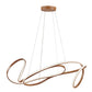 Finesse Decor Moscow 23" W x 14" H Brown Wood Finish 1-Light LED Chandelier