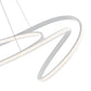 Finesse Decor Moscow 23" White Finish 1-Light LED Chandelier