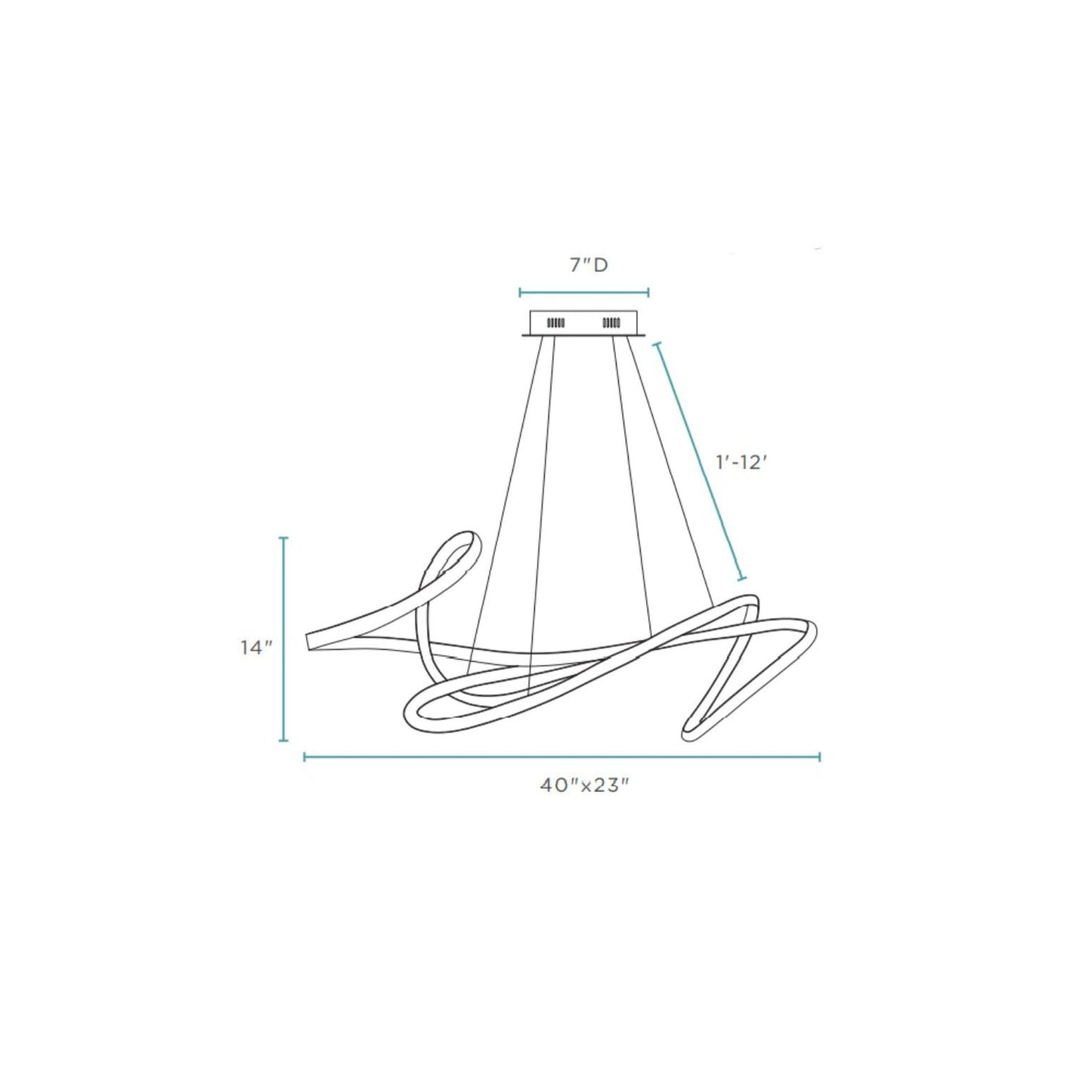 Finesse Decor Moscow 23" White Finish 1-Light LED Chandelier