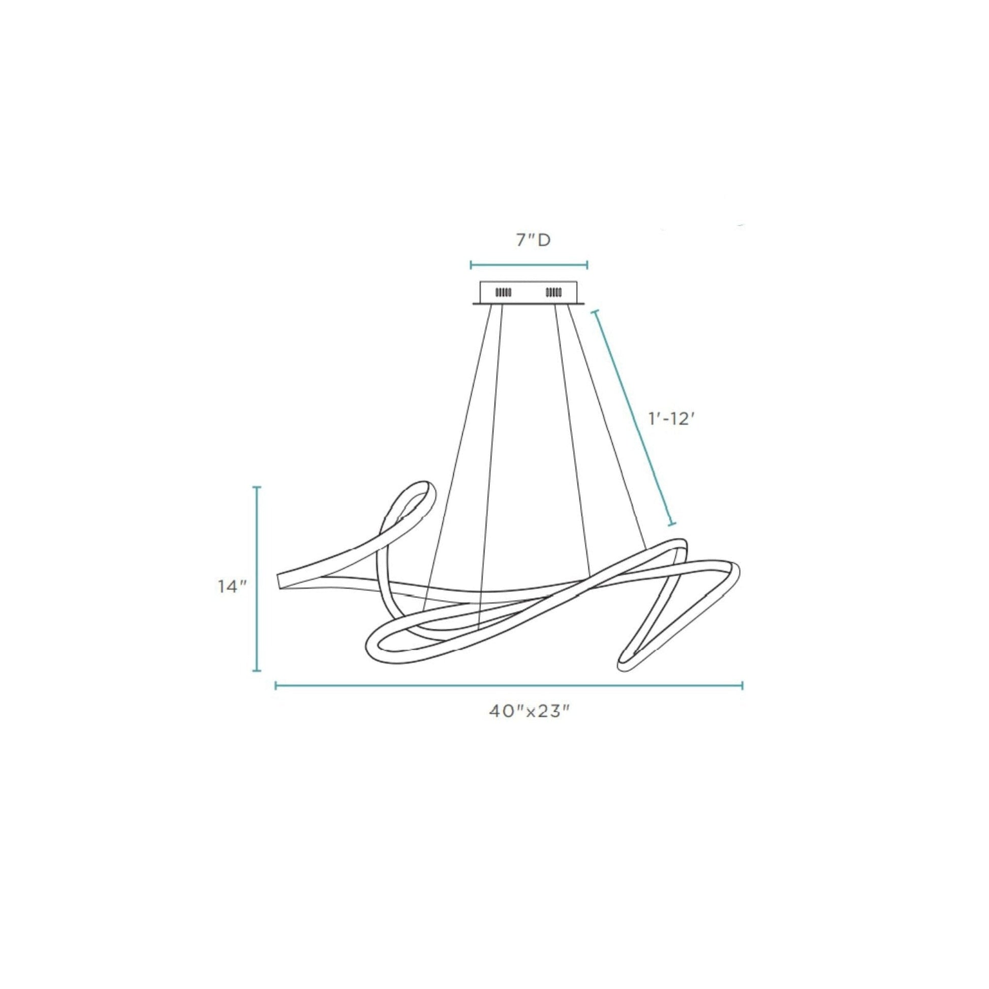 Finesse Decor Moscow 23" White Finish 1-Light LED Chandelier