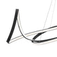 Finesse Decor Moscow 33" W x 14" H Black Finish 1-Light LED Chandelier