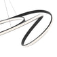 Finesse Decor Moscow 33" W x 14" H Black Finish 1-Light LED Chandelier