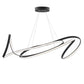 Finesse Decor Moscow 33" W x 14" H Black Finish 1-Light LED Chandelier