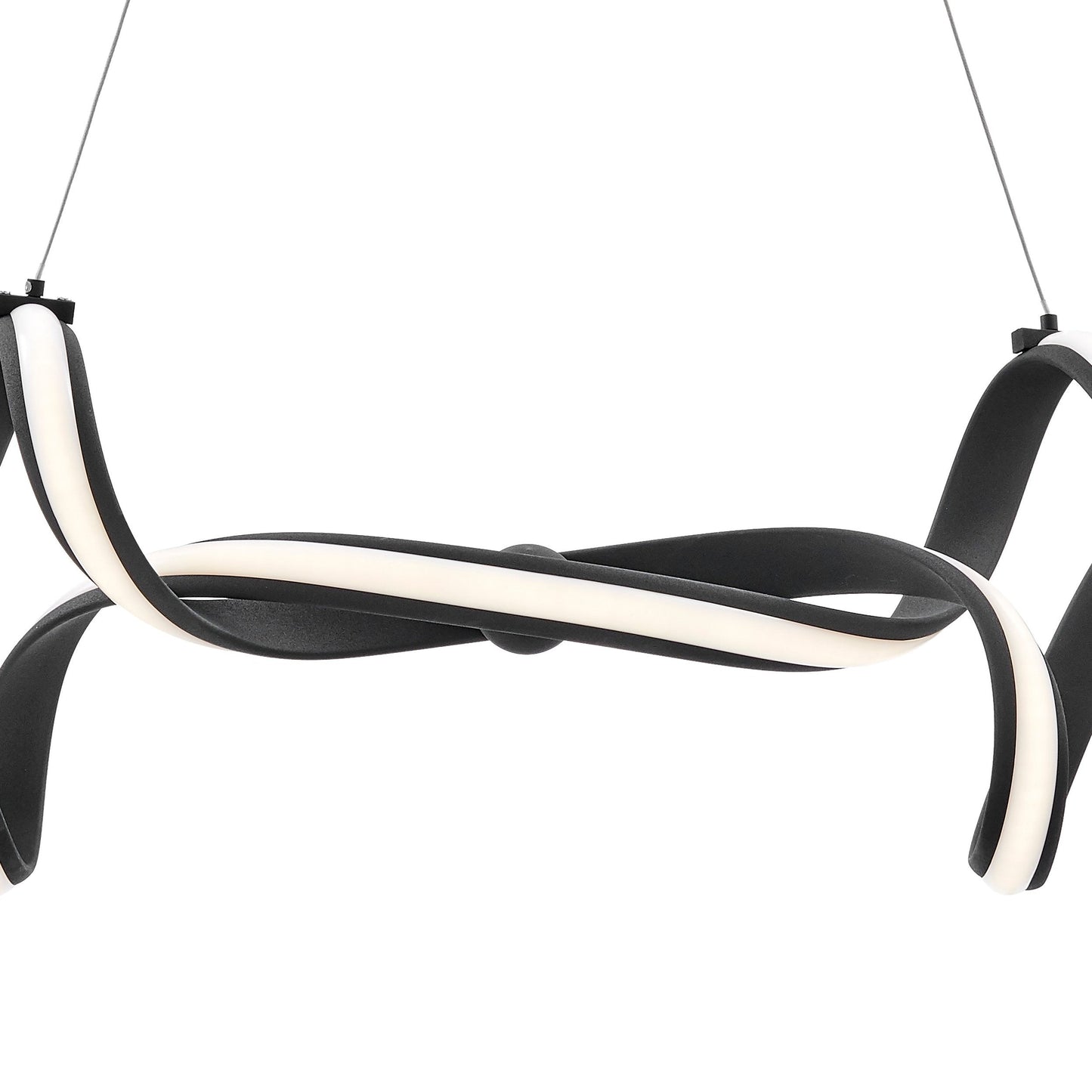 Finesse Decor Munich 11" Black 2-Light LED Chandelier
