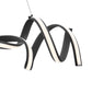 Finesse Decor Munich 11" Black 2-Light LED Chandelier