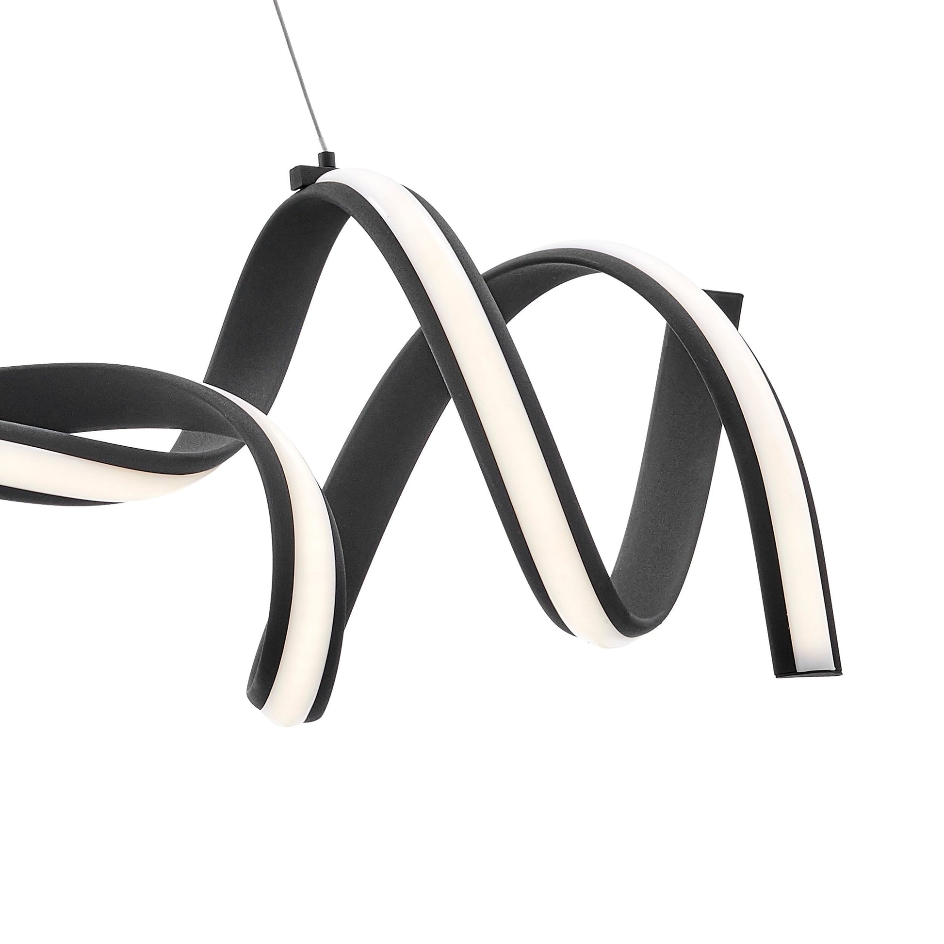 Finesse Decor Munich 11" Black 2-Light LED Chandelier