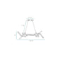 Finesse Decor Munich 11" Black 2-Light LED Chandelier