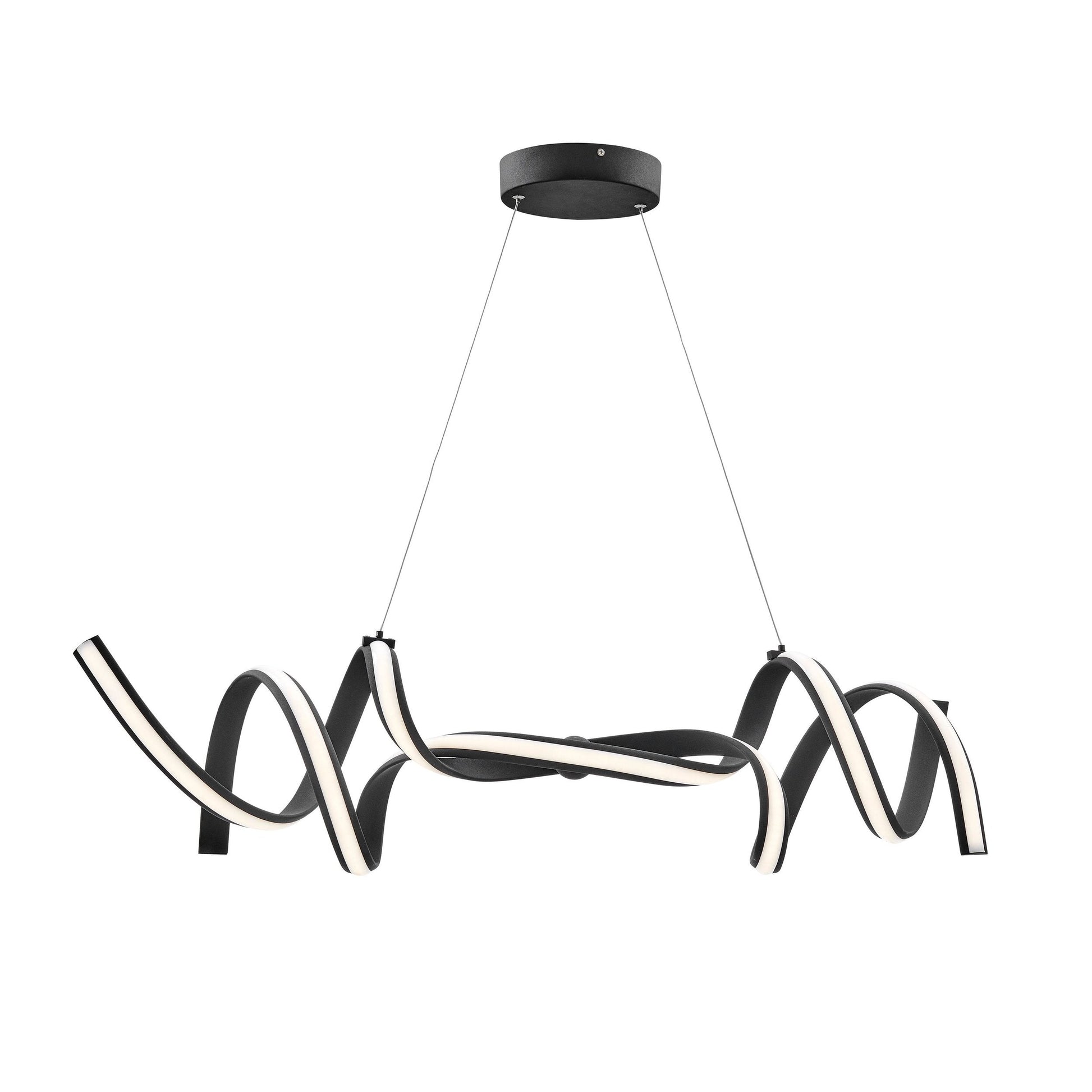 Finesse Decor Munich 11" Black 2-Light LED Chandelier
