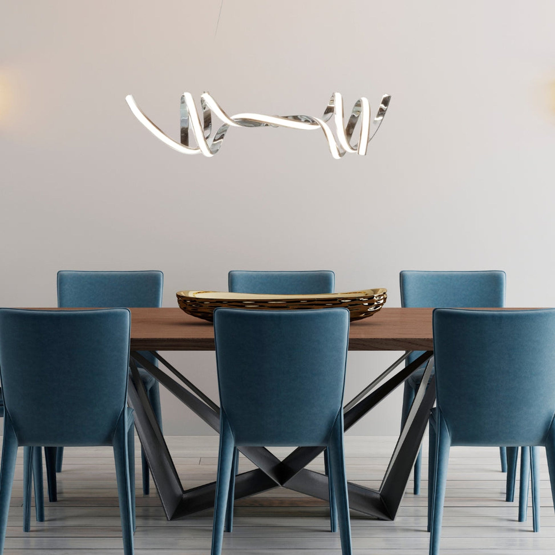Finesse Decor Munich 11" Chrome 2-Light LED Chandelier