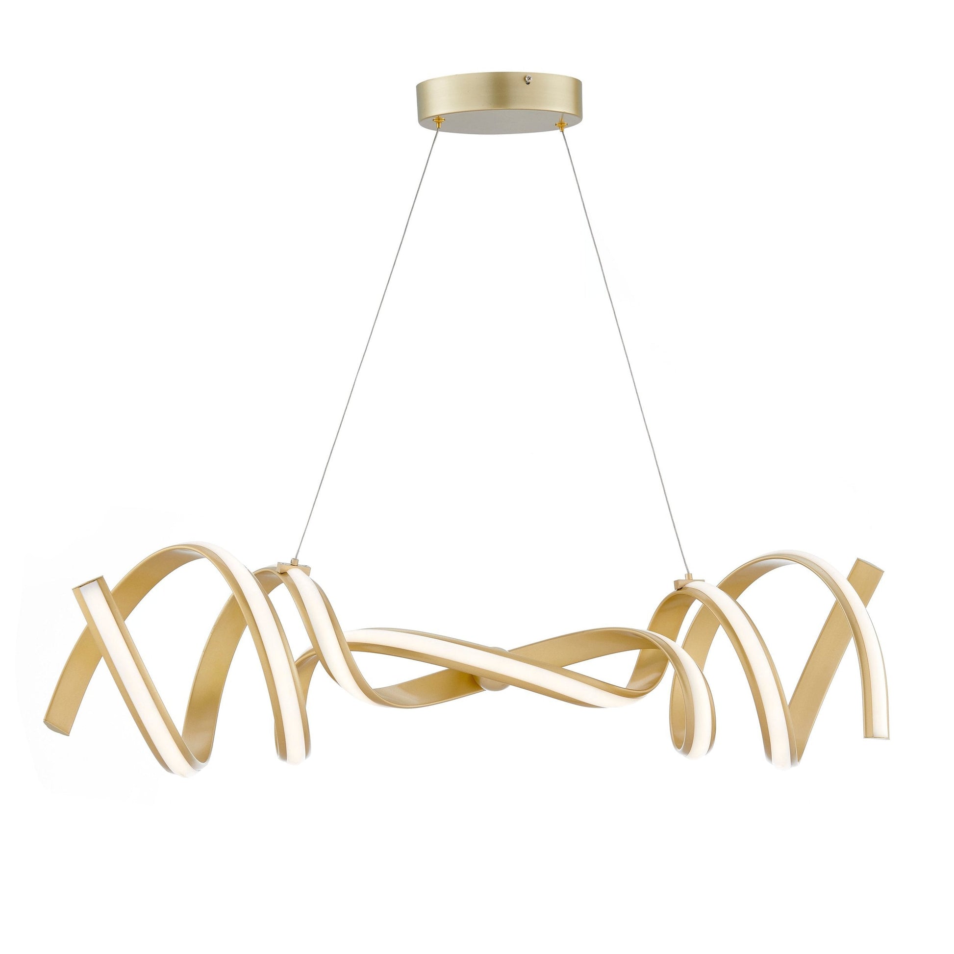 Finesse Decor Munich 11" Gold 2-Light LED Chandelier