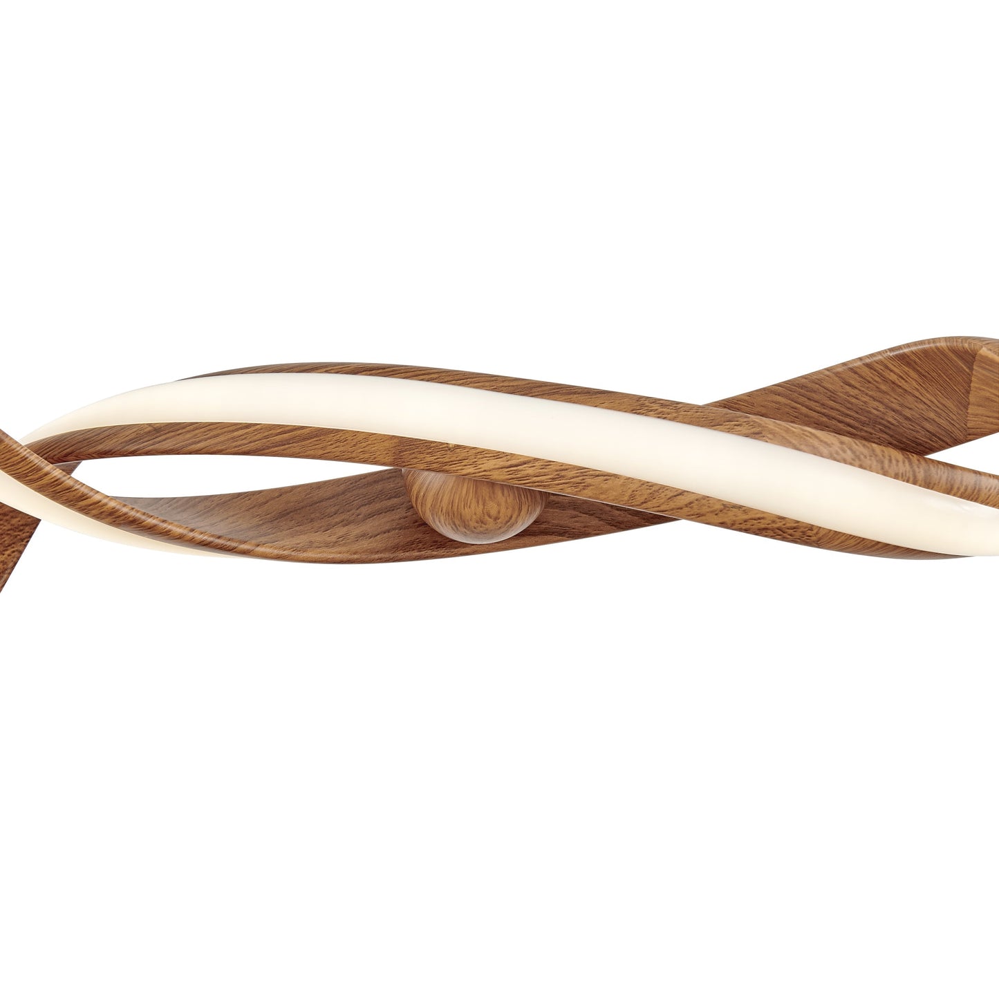 Finesse Decor Munich 11" W x 13" H Brown Wood Finish 2-Light LED Chandelier