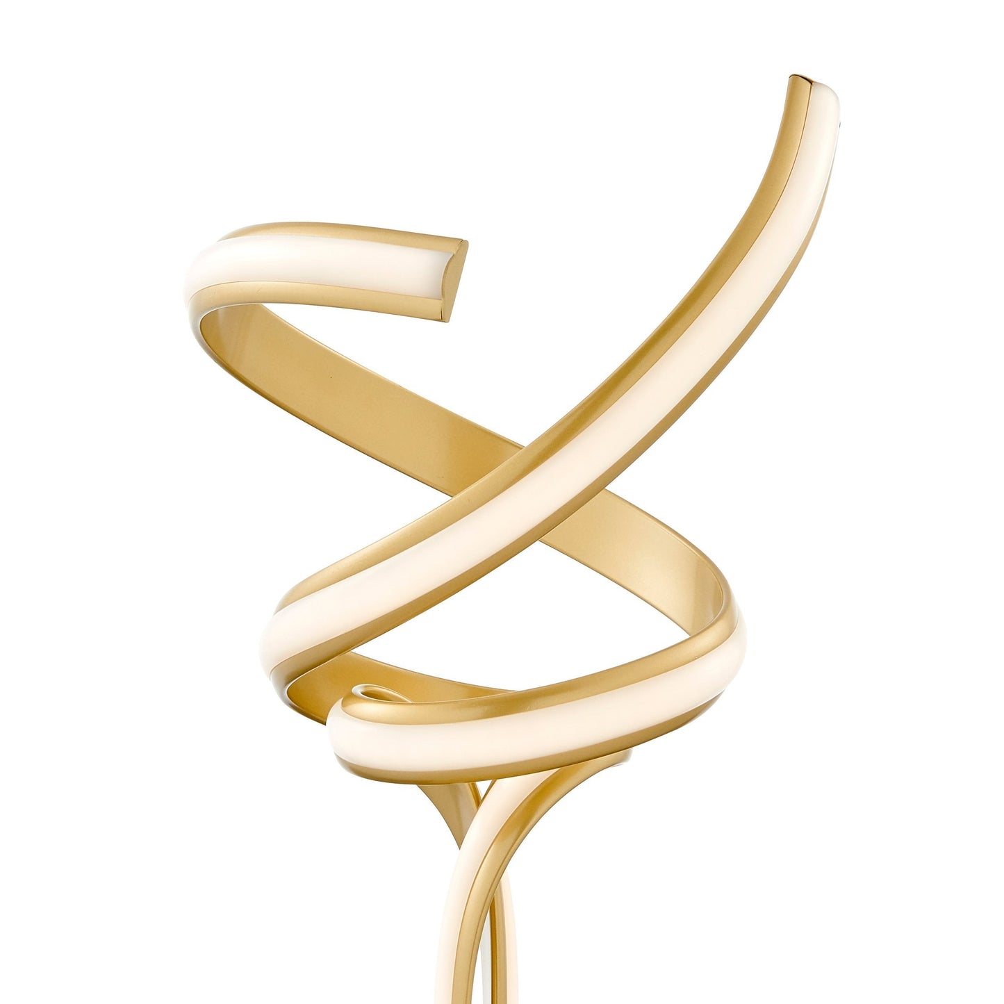 Finesse Decor Munich 17" W x 19" H Gold Finish 2-Light LED Strip Table Lamp With Touch Dimmer