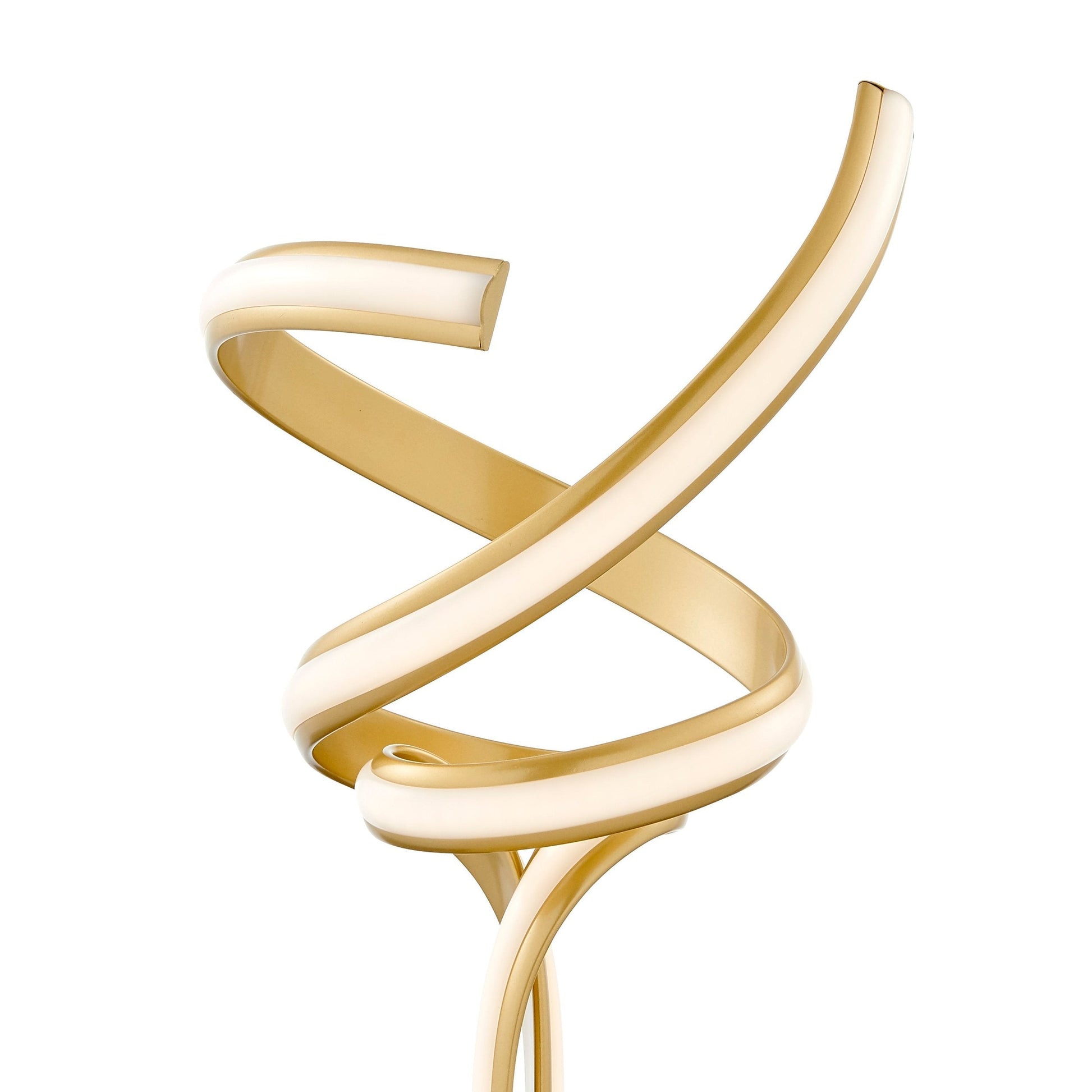 Finesse Decor Munich 17" W x 19" H Gold Finish 2-Light LED Strip Table Lamp With Touch Dimmer