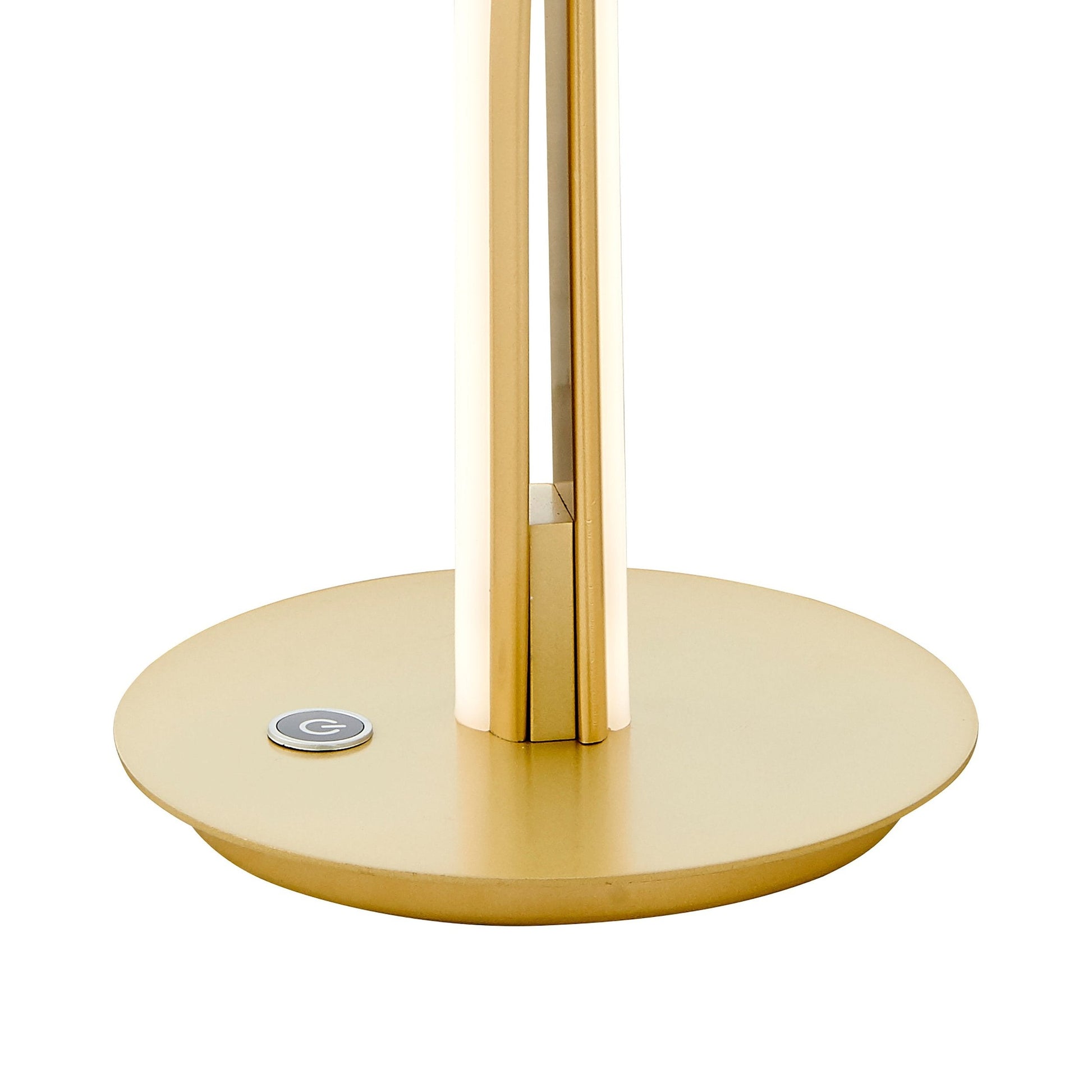 Finesse Decor Munich 17" W x 19" H Gold Finish 2-Light LED Strip Table Lamp With Touch Dimmer