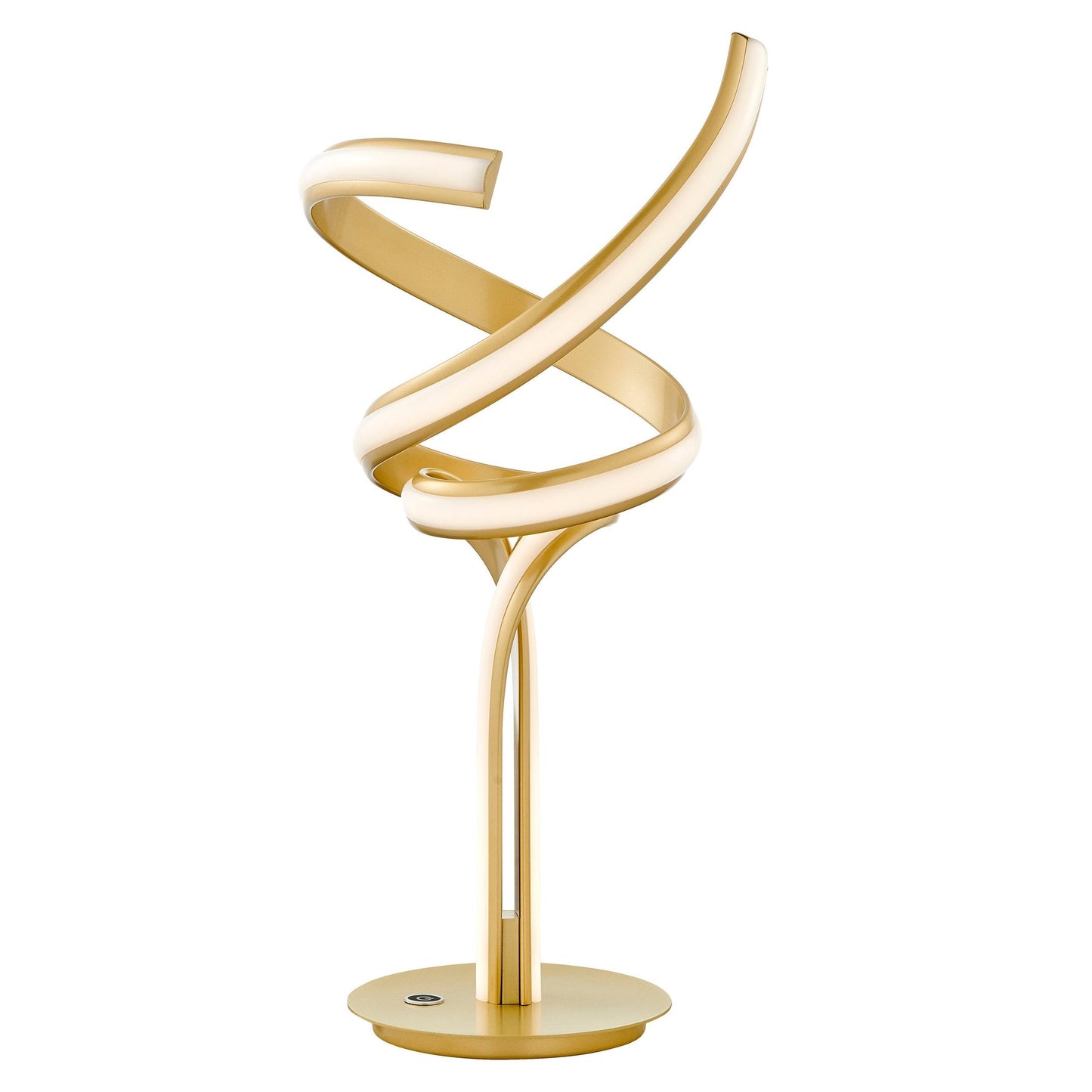 Finesse Decor Munich 17" W x 19" H Gold Finish 2-Light LED Strip Table Lamp With Touch Dimmer