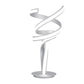Finesse Decor Munich 17" W x 19" H Silver Finish 2-Light LED Strip Table Lamp