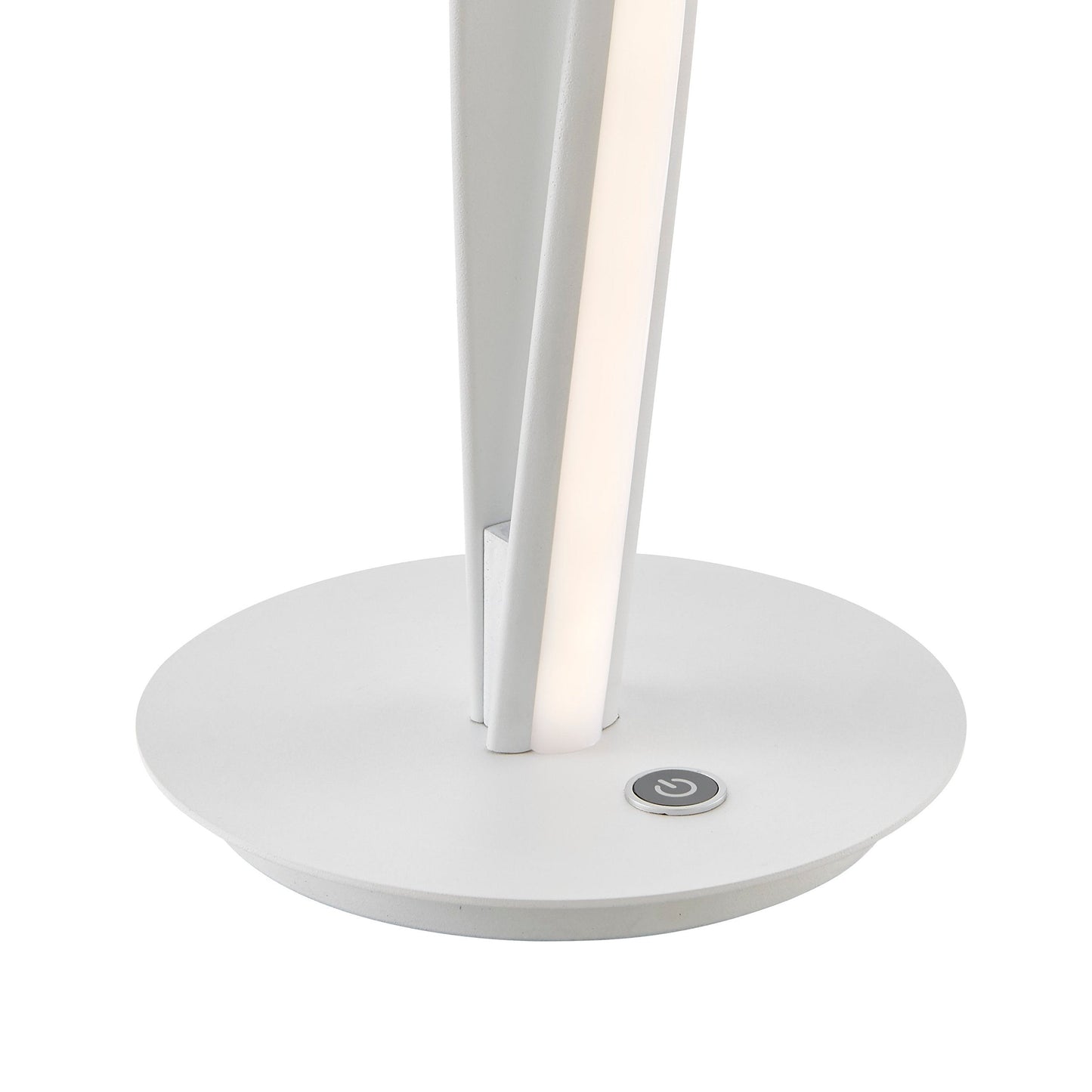 Finesse Decor Munich 17" W x 19" H White Finish 2-Light LED Strip Table Lamp With Touch Dimmer