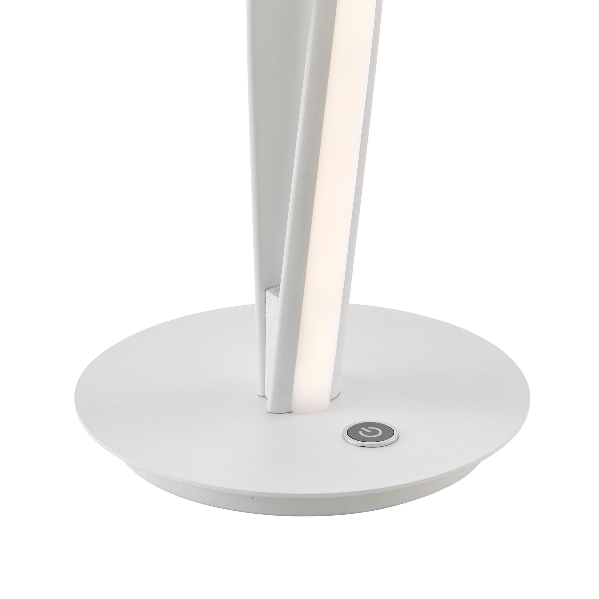 Finesse Decor Munich 17" W x 19" H White Finish 2-Light LED Strip Table Lamp With Touch Dimmer