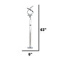Finesse Decor Munich 63" Chrome 2-Light LED Floor Lamp