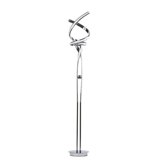 Finesse Decor Munich 63" Chrome 2-Light LED Floor Lamp