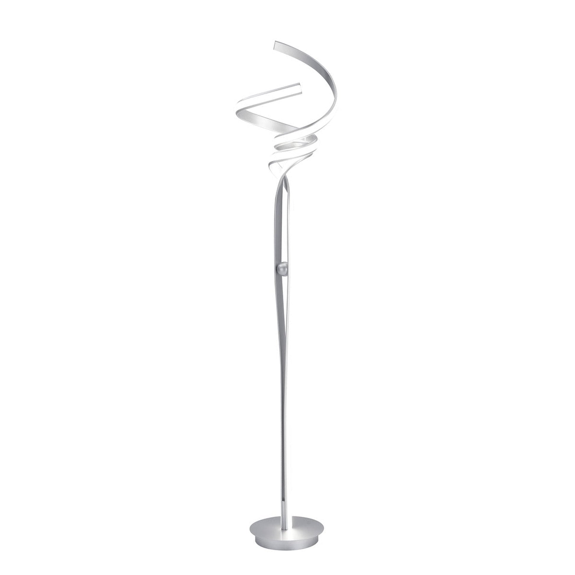 Finesse Decor Munich 63" Silver Finish 2-Light LED Floor Lamp