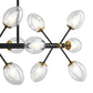 Finesse Decor Nodus 9" Matte Black Finish 18-Light LED Rectangular Chandelier