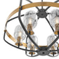 Finesse Decor Opia 25" Gold and Black Finish 8-Light LED Chandelier