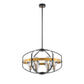Finesse Decor Opia 25" Gold and Black Finish 8-Light LED Chandelier