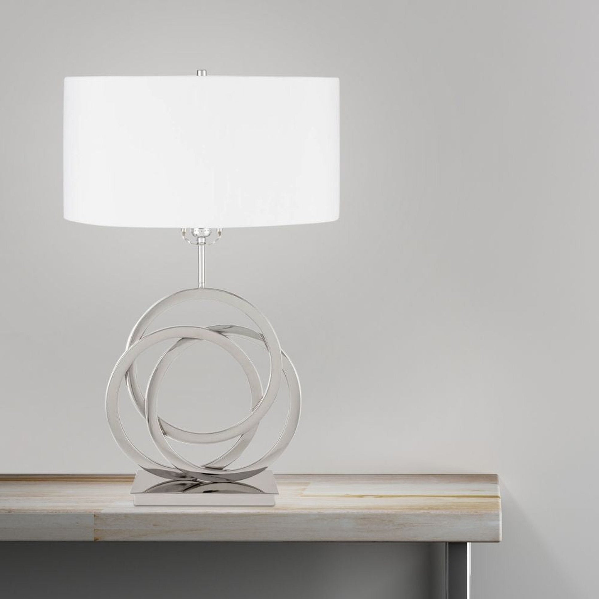 Finesse Decor Origami 11" W x 28" H Chrome 1-Light Table Lamp