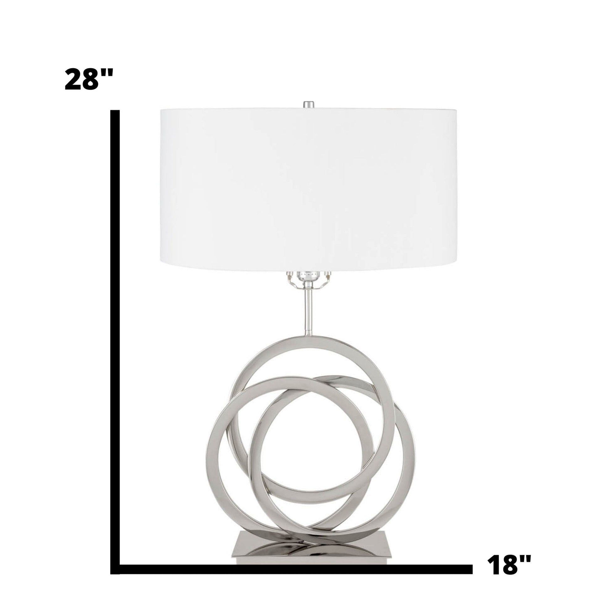 Finesse Decor Origami 11" W x 28" H Chrome 1-Light Table Lamp