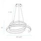 Finesse Decor Oslo 23" Black 1-Light LED Chandelier