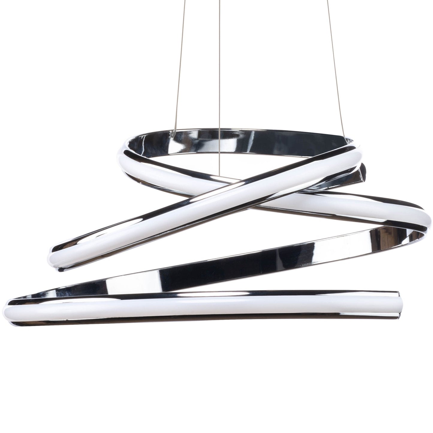 Finesse Decor Oslo 23" Chrome 1-Light LED Chandelier
