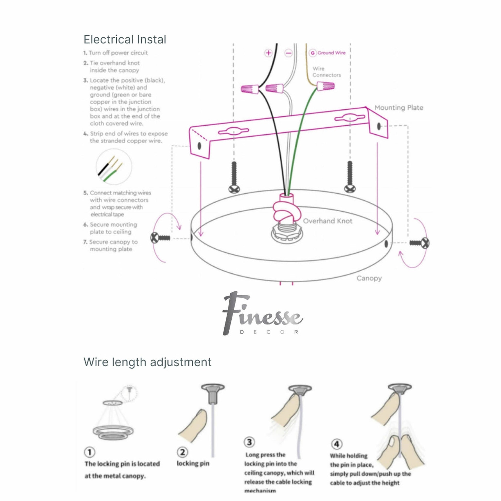 Finesse Decor Oslo 23" Chrome 1-Light LED Chandelier