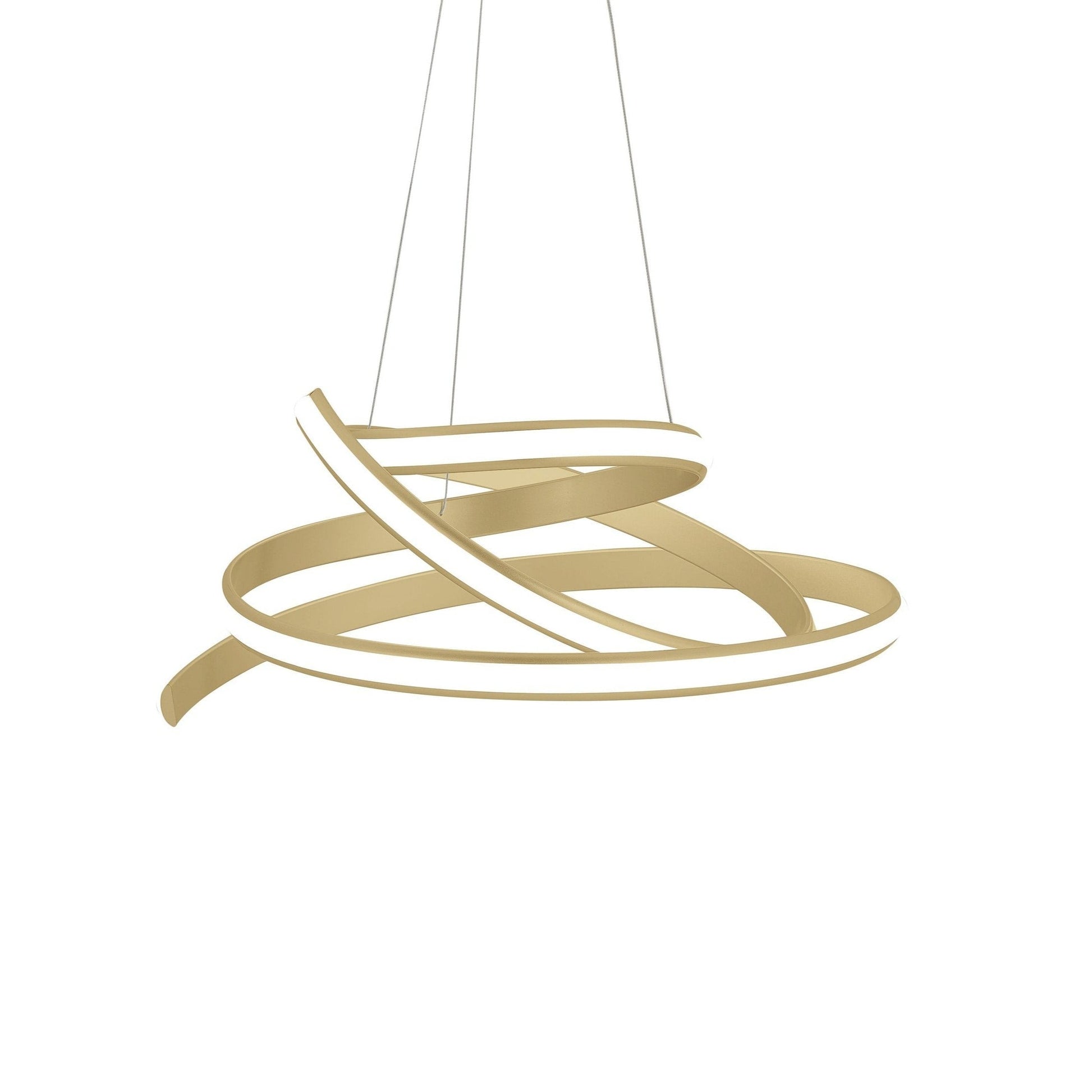 Finesse Decor Oslo 23" Gold 1-Light LED Chandelier