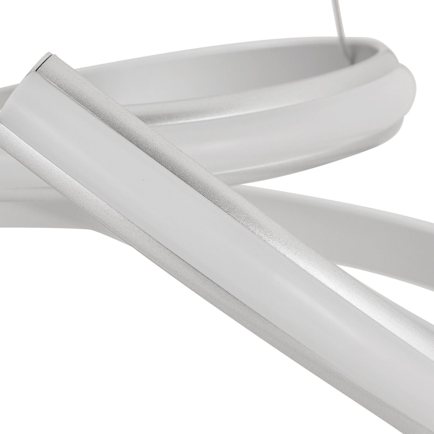 Finesse Decor Oslo 23" W x 12" H Silver Finish 1-Light LED Chandelier
