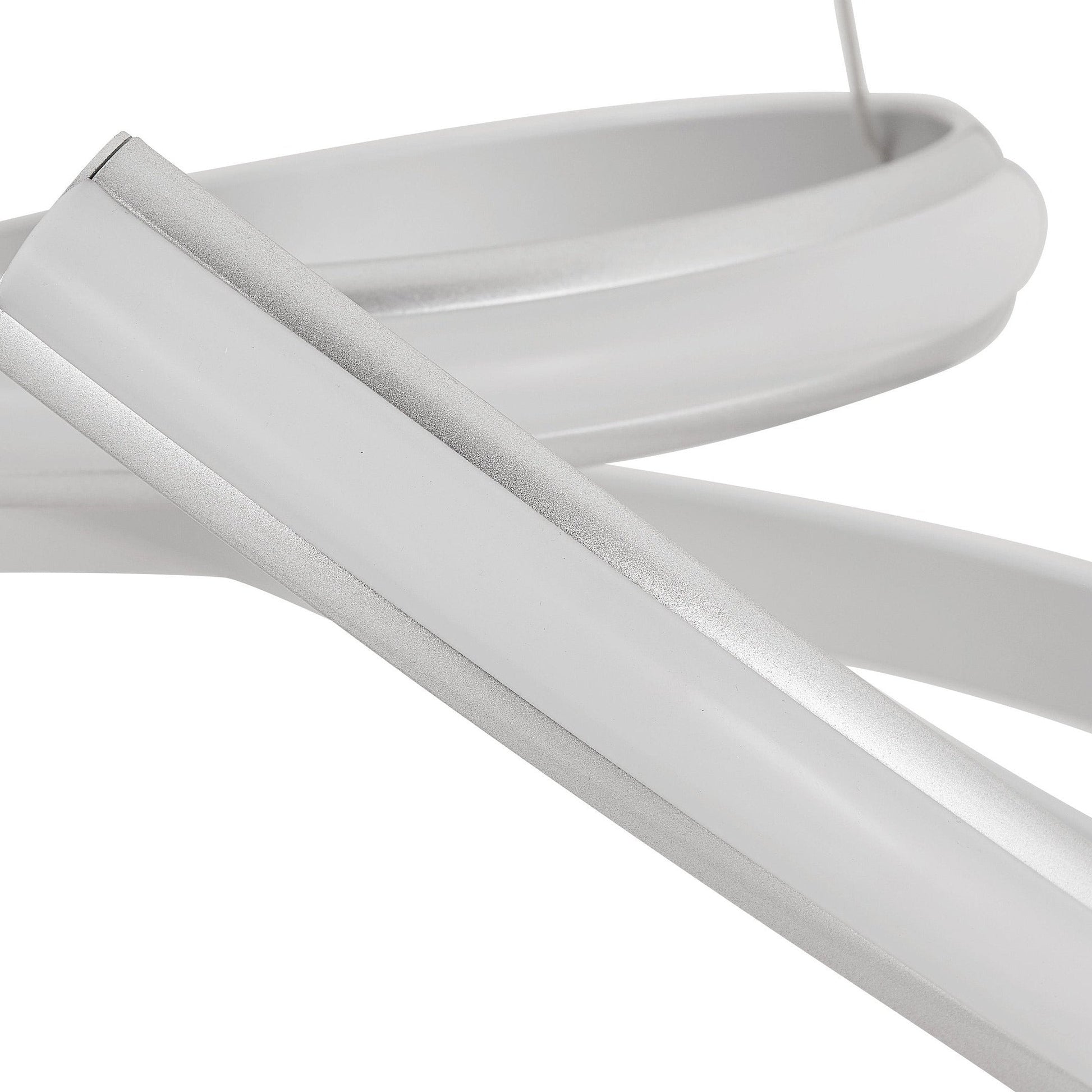 Finesse Decor Oslo 23" W x 12" H Silver Finish 1-Light LED Chandelier